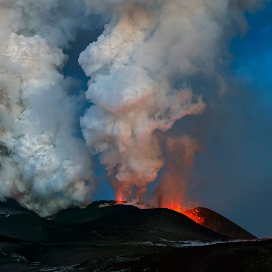Извержения вулканов: Камчатка
