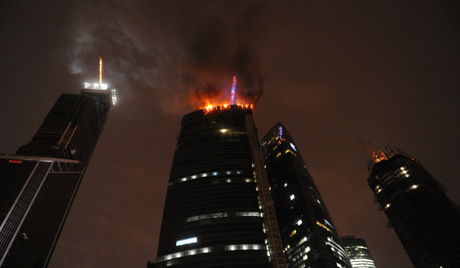 Пожары в Москве: «Москва-Сити» 2012 год