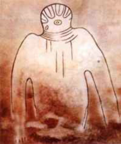 Наскальные рисунки НЛО: древний астронавт