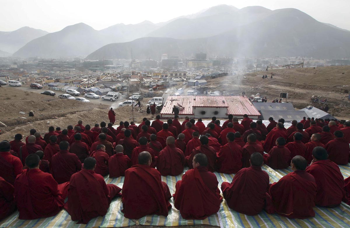 Тибетские монахи - почитаемые ламы