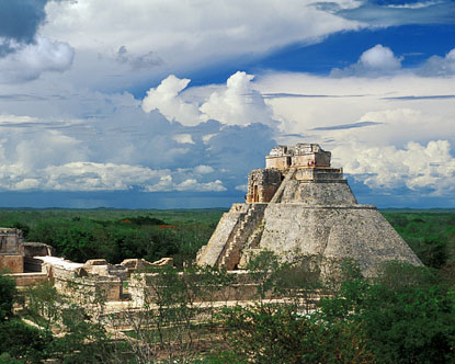Пирамиды майя: расположение