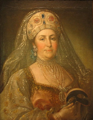 Екатерина II: портрет императрицы в русском платье