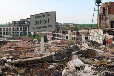 заброшенные города США Детройт