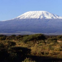 самый большой вулкан в мире Килиманджаро